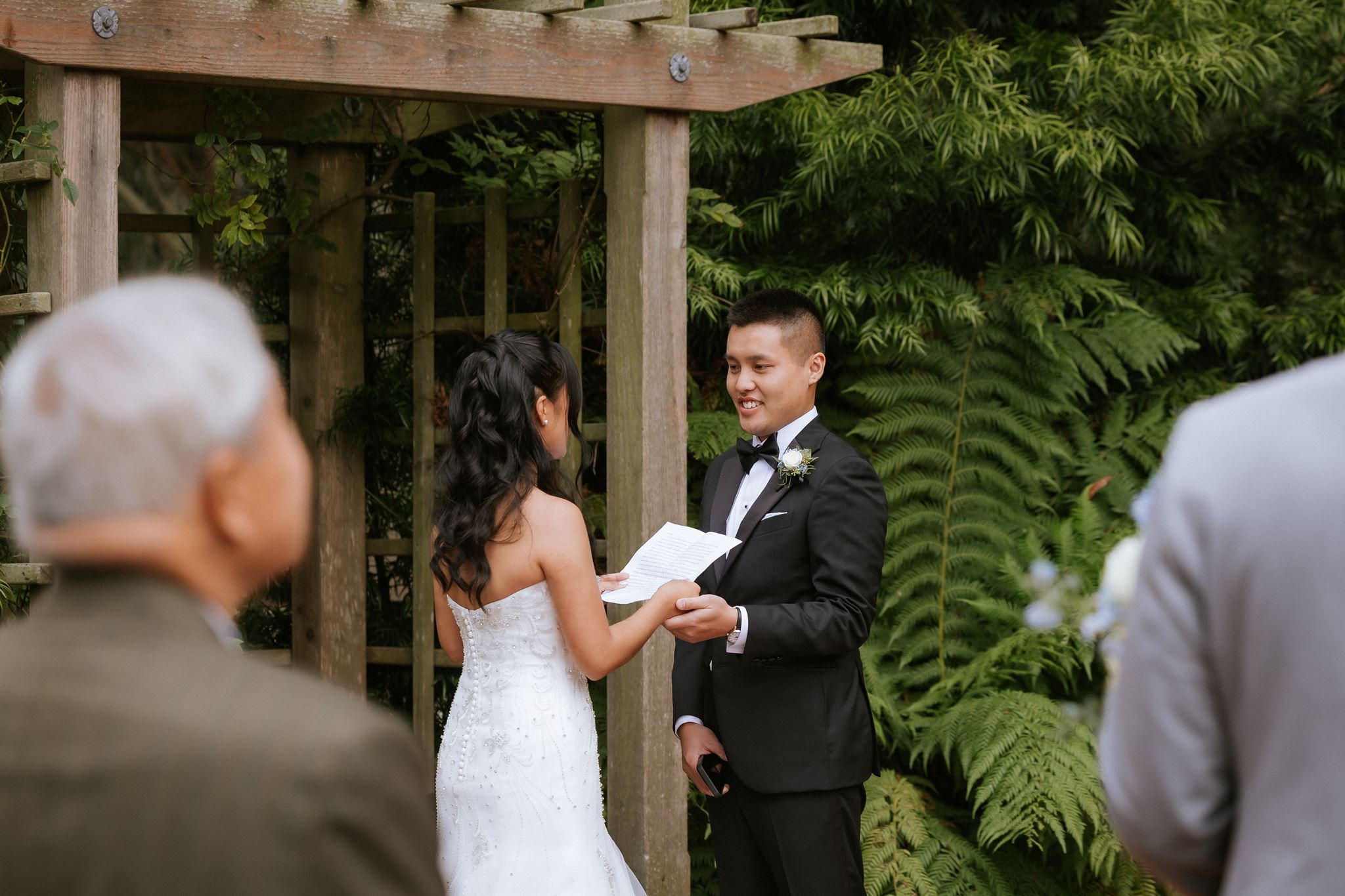 Wedding ceremony at the Golden Gate Club in San Francisco